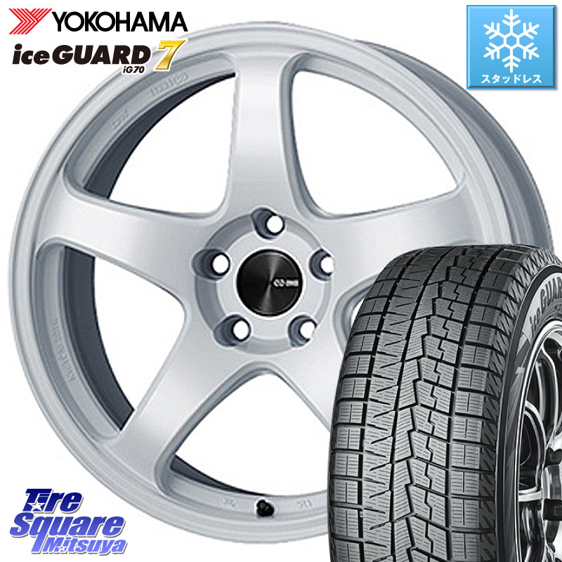 YOKOHAMA R7148 ice GUARD7 IG70 アイスガード スタッドレス ミツヤ 225/50R18 ENKEI エンケイ PerformanceLine PF05 WH 18インチ 18 X 8.5J +45 5穴 114.3