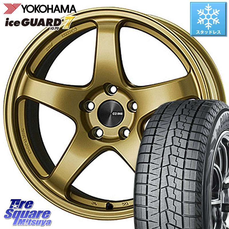 YOKOHAMA R7162 ice GUARD7 IG70 アイスガード スタッドレス ミツヤ 185/60R16 ENKEI エンケイ PerformanceLine PF05 軽カー用 16インチ 16 X 5.5J +45 4穴 100 FITクロスター