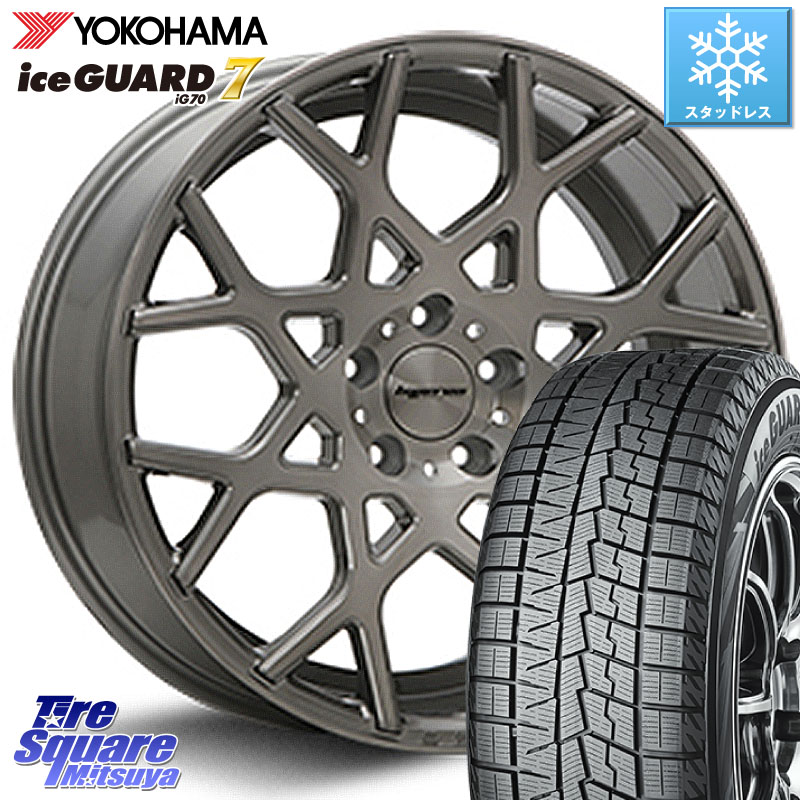 YOKOHAMA R7130 ice GUARD7 IG70 アイスガード スタッドレス ミツヤ 245/45R19MLJ huperion ハイペリオン CVZ ホイール 19インチ 19X8.5J 35 5穴 114.3 30系アルファード/ヴェルファイア 20系アルファード アルファードハイブリッド ヴェルファイアハイブリッド ヴェル｜タイヤスクエアミツヤ