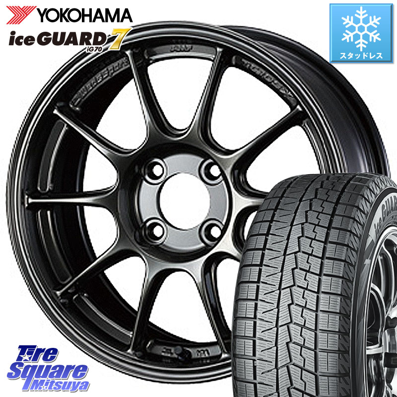 YOKOHAMA R7181 ice GUARD7 IG70 アイスガード スタッドレス ミツヤ 195/55R15WEDS WedsSport TC-105X TC105X ウェッズ スポーツ ホイール 15インチ 15X7.0J 48 4穴 100 ヤリス|タイヤスクエアミツヤ