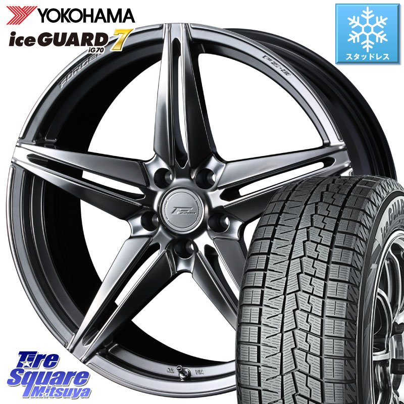 YOKOHAMA R7148 ice GUARD7 IG70 アイスガード スタッドレス ミツヤ 225/50R18 WEDS F ZERO FZ-3 FZ3 鍛造 FORGED ホイール18インチ エフゼロ 18 X 8.0J +45 5穴 114.3 50系エスティマ 10系カローラクロス MAZDA6 10系アルファード