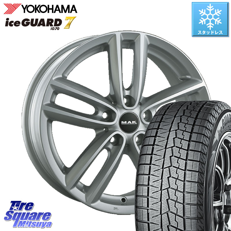 YOKOHAMA R7132 ice GUARD7 IG70 アイスガード スタッドレス ミツヤ 205/65R16 阿部商会 MAK OXFORD ホイール 16インチ 16 X 7.0J(MINI F60) +41 5穴 112 MINI ミニ クロスオーバー F60
