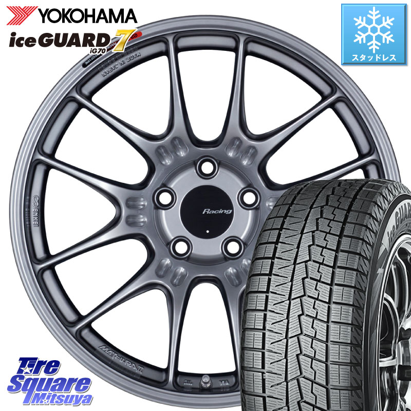 YOKOHAMA R7146 ice GUARD7 IG70 アイスガード スタッドレス ミツヤ 245/35R19ENKEI エンケイ RACING GTC02 シルバー ホイール 19インチ 19X9.0J(VAB 6POT) 45 5穴 114.3 WRX STI｜タイヤスクエアミツヤ