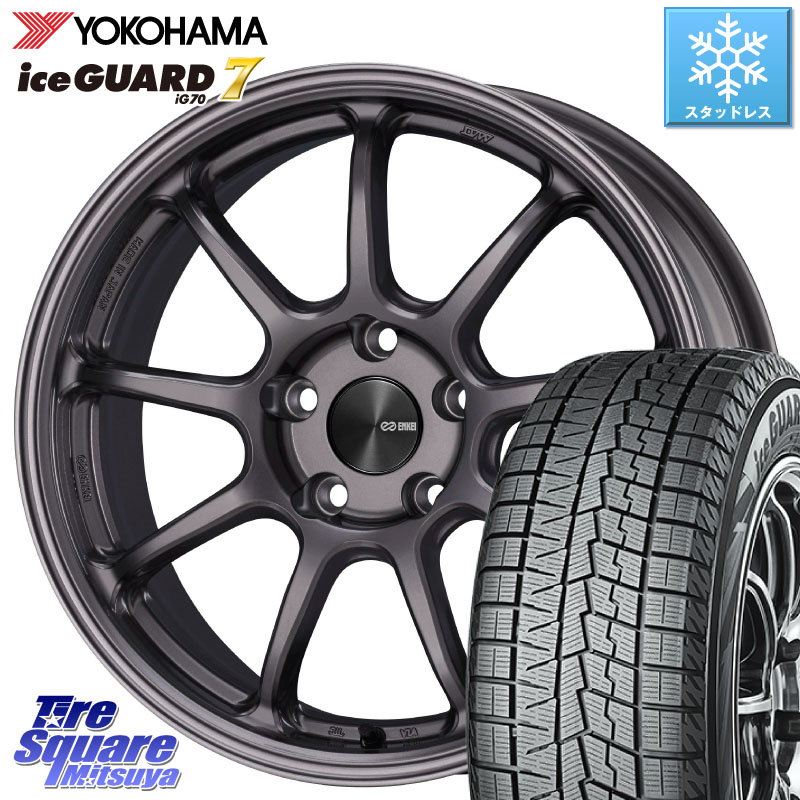 YOKOHAMA R7117 ice GUARD7 IG70 アイスガード スタッドレス ミツヤ 215/60R17 ENKEI PerformanceLine PF09 ホイール 4本 17インチ 17 X 8.0J +35 5穴 114.3 20系アルファード