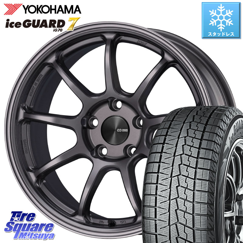 YOKOHAMA R7149 ice GUARD7 IG70 アイスガード スタッドレス ミツヤ 215/45R17 ENKEI PerformanceLine PF09 ホイール 4本 17インチ 17 X 8.0J +40 5穴 100 BRZ・86・GR86ローダウン車