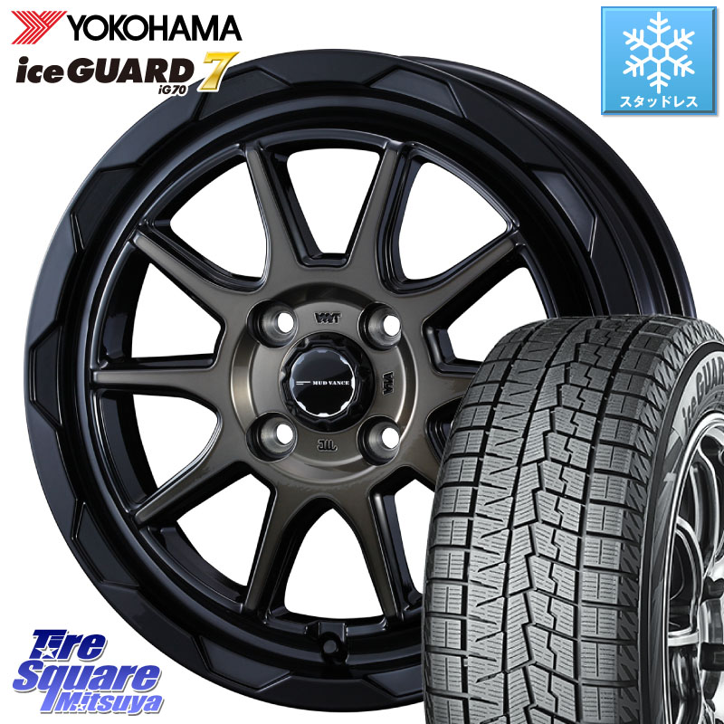 YOKOHAMA R7119 ice GUARD7 IG70 アイスガード スタッドレス ミツヤ 165/70R14 WEDS マッドヴァンス 06 MUD VANCE 06 ウエッズ 14インチ 14 X 4.5J +45 4穴 100 Mx27/37/47Sソリオ・デリカD2 ハスラー MAx6S系ソリオ
