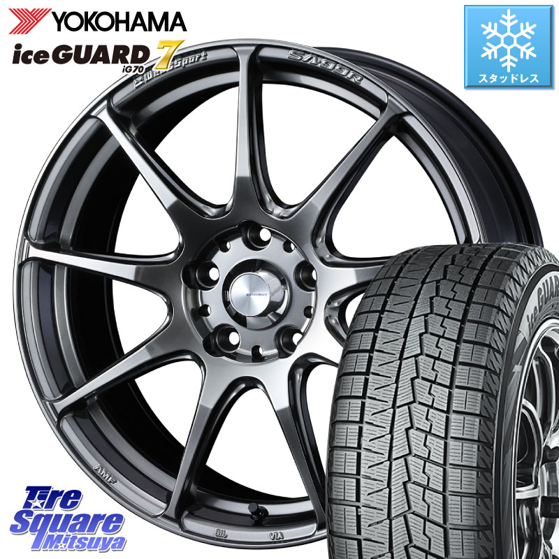 YOKOHAMA R8225 ice GUARD7 IG70 アイスガード スタッドレス ミツヤ 205/55R17 WEDS ウェッズ スポーツ SA99R SA-99R PSB 17インチ 17 X 7.0J +53 5穴 114.3 80系ノア ヴォクシー