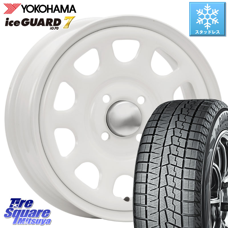 YOKOHAMA R7095 ice GUARD7 IG70 アイスガード 軽サイズ特価● スタッドレス ミツヤ 155/65R14 MLJ デイトナ SS DAYTONA SS WH 4H 14インチ 14 X 5.0J +42 4穴 100 タント スペーシア ハイゼット アゲトラCustom車用※軽自動車専用ホイール※ 46,884円
