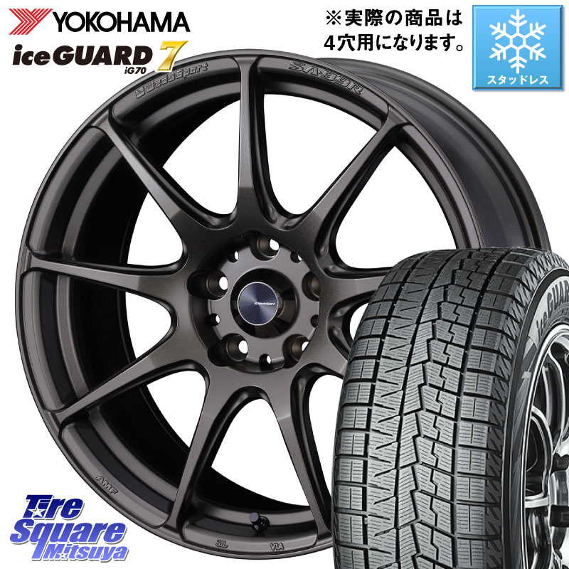 YOKOHAMA R7149 ice GUARD7 IG70 アイスガード スタッドレス ミツヤ 215/45R17WEDS WedsSport SA-99R SA99R ウェッズ スポーツ ホイール 17インチ 17X6.5J 42 4穴 100 アクア|タイヤスクエアミツヤ