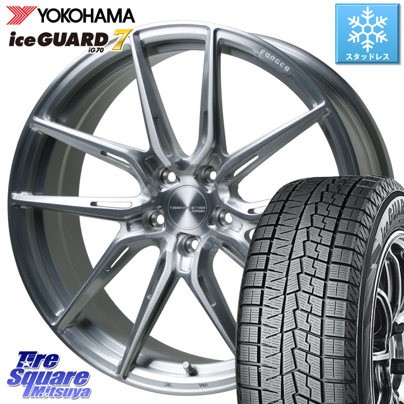 YOKOHAMA R7171 ice GUARD7 IG70 アイスガード スタッドレス ミツヤ 235/40R19HotStuff TSF-02 BRS トラフィックスターフォージド 19インチ 19X9.0J 45 5穴 114.3|タイヤスクエアミツヤ