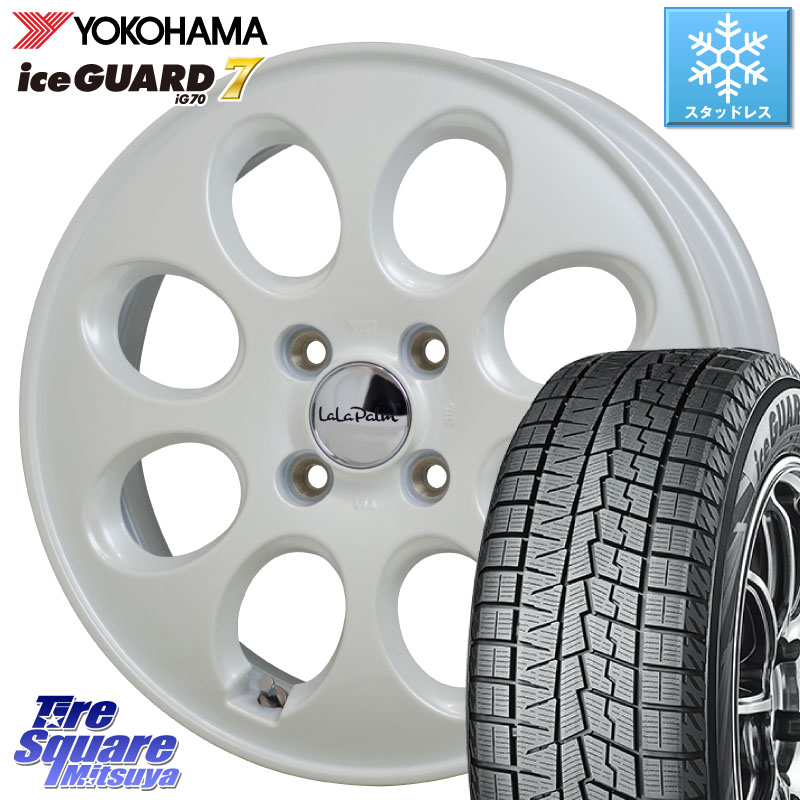 YOKOHAMA R7103 ice GUARD7 IG70 アイスガード スタッドレス ミツヤ 165/55R14 HotStuff ララパーム LaLa Palm Oval ホイール 14 X 4.5J +45 4穴 100 ハイゼット アゲトラCustom車用※軽自動車専用ホイール※