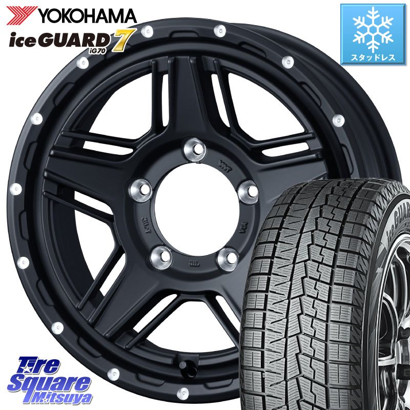 YOKOHAMA R7116 ice GUARD7 IG70 アイスガード スタッドレス ミツヤ 215/65R16 WEDS 40533 マッドヴァンス MUD VANCE 07 BK 16インチ 16 X 5.5J +22 5穴 139.7 ジムニー専用(要オーバーフェンダー等)