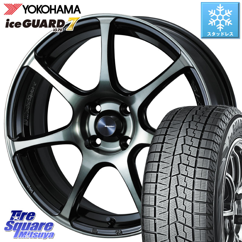 YOKOHAMA R7162 ice GUARD7 IG70 アイスガード スタッドレス ミツヤ 185/60R16 WEDS 73974 ウェッズ スポーツ SA75R SA-75R 16インチ 16 X 6.5J +42 4穴 100 アクアクロスオーバー
