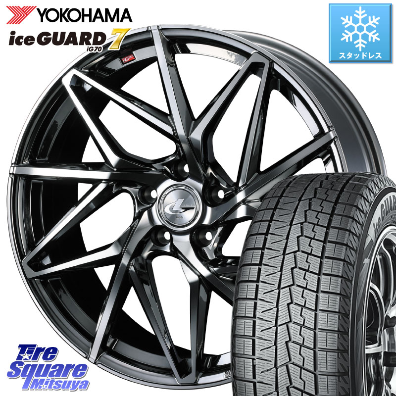 YOKOHAMA R7124 ice GUARD7 IG70 アイスガード スタッドレス ミツヤ 195/60R17 WEDS 40600 レオニス LEONIS IT 17インチ 17 X 7.0J +47 5穴 114.3 60系プリウス