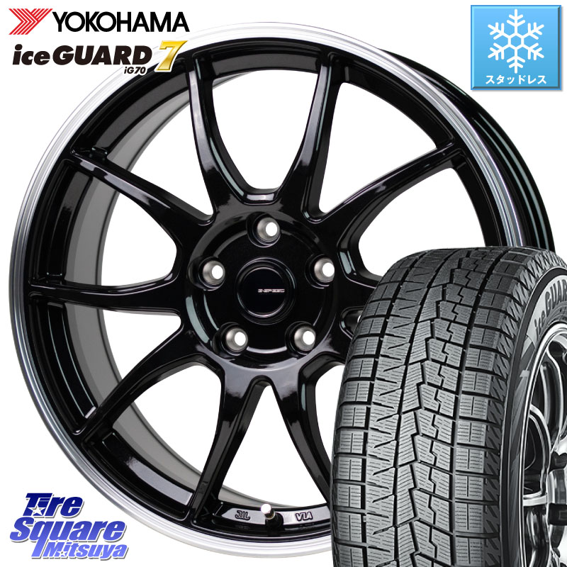 YOKOHAMA R7124 ice GUARD7 IG70 アイスガード スタッドレス ミツヤ 195/60R17 HotStuff G-SPEED P06 P-06 ホイール 17インチ ジースピード 17 X 7.0J +45 5穴 100 ライズ ロッキー ハイブリッド車 5穴