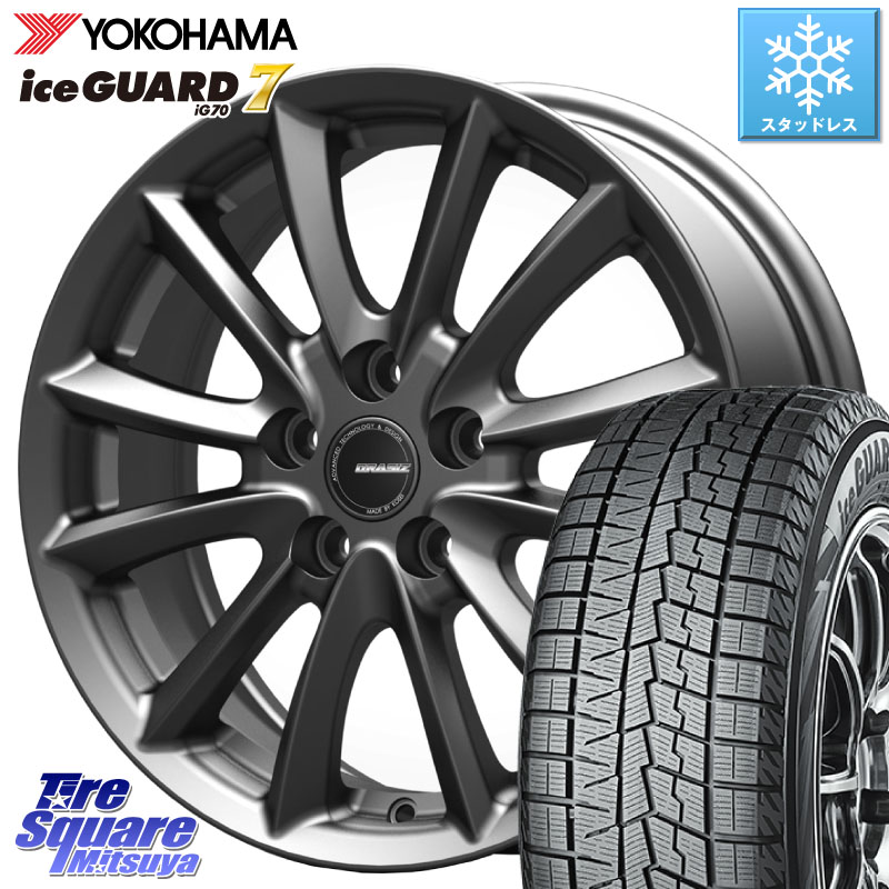 YOKOHAMA R7109 ice GUARD7 IG70 アイスガード スタッドレス ミツヤ 215/60R16 KOSEI クレイシズVS6 QRA610Gホイール 16 X 6.5J +40 5穴 114.3