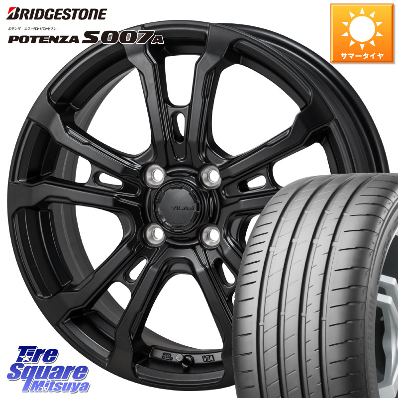 MONZA HI-BLOCK VILAS 16インチ 16 X 6.0J +42 4穴 100 ブリヂストン POTENZA ポテンザ S007A 【正規品】 サマータイヤ 205/50R16