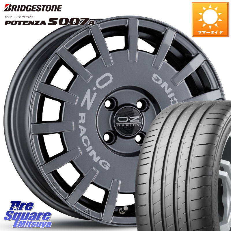 ブリヂストン POTENZA ポテンザ S007A 【正規品】 サマータイヤ 205/50R16OZ Rally Racing ラリーレーシング GRA 16インチ 16X6.5J 38 4穴 100 ロードスター(ローダウン等) イスト ist|タイヤスクエアミツヤ