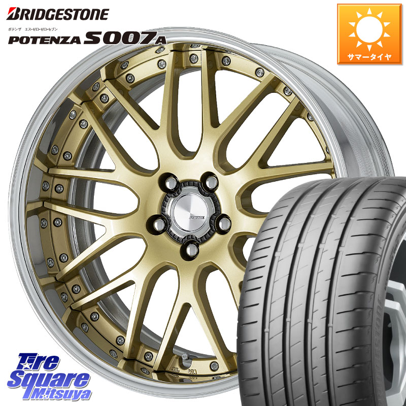 ブリヂストン POTENZA ポテンザ S007A 【正規品】 サマータイヤ 245/40R19WORK Lanvec LM1 O Disk 19インチ 2ピース 19X8.5J 35 5穴 114.3 30系アルファード/ヴェルファイア 20系アルファード アルファードハイブリッド ヴェルファイアハイブリッド ヴェルファイア ア|タイヤスクエアミツヤ