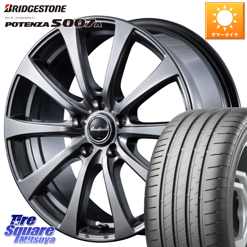 MANARAY MID EuroSpeed G10 在庫● ホイール 18インチ 18 X 7.5J +37 5穴 114.3 ブリヂストン POTENZA ポテンザ S007A 【正規品】 サマータイヤ 235/50R18 30系アルファード 30系ヴェルファイア 20系アルファード