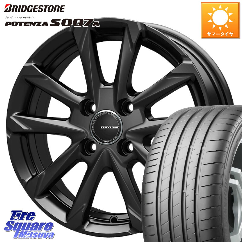 KOSEI QGC602B QRASIZ GC36F クレイシズ ホイール 16インチ 16 X 6.0J +50 4穴 100 ブリヂストン POTENZA S007A 在庫● 2025~2026年製【正規品】ポテンザ サマータイヤ 205/55R16