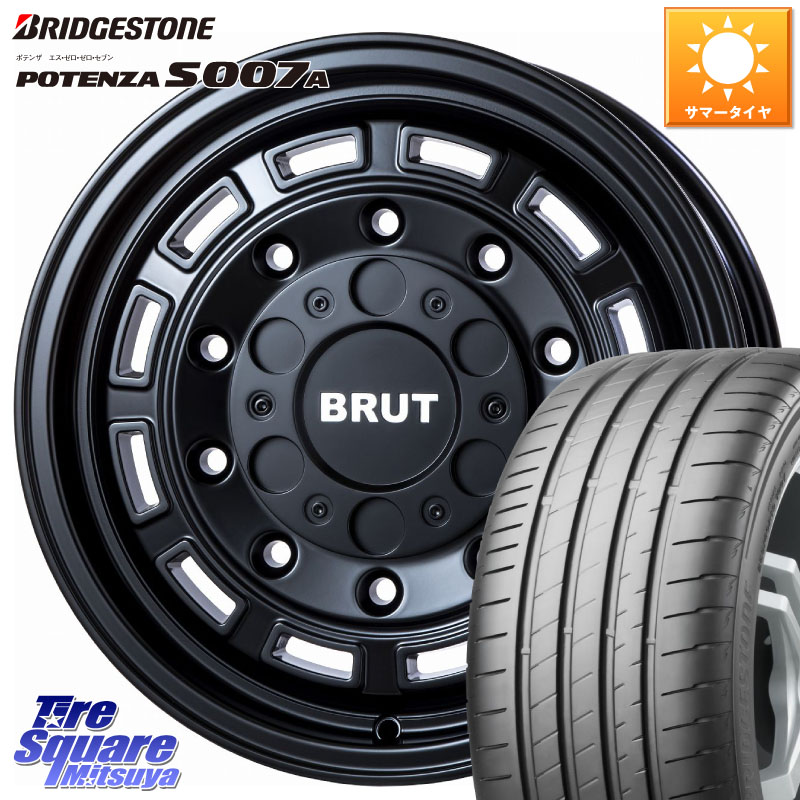BRUT ブルート BR-70 BR70 ホイール 16インチ 16 X 6.5J +30 5穴 114.3 ブリヂストン POTENZA S007A 在庫● 2025~2026年製【正規品】ポテンザ サマータイヤ 205/55R16