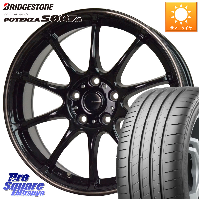 HotStuff G・SPEED P-07 ジー・スピード ホイール 17インチ 17 X 7.0J +45 5穴 100 ブリヂストン POTENZA ポテンザ S007A 【正規品】 サマータイヤ 225/55R17