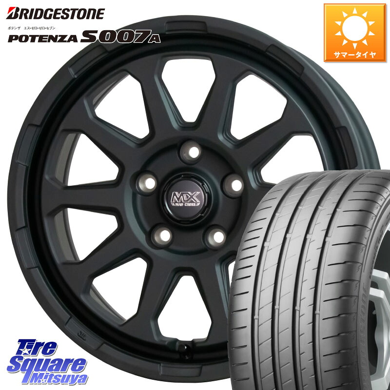 HotStuff マッドクロス レンジャー ブラック 5H ホイール 17インチ 17 X 7.0J +45 5穴 114.3 ブリヂストン POTENZA ポテンザ S007A 【正規品】 サマータイヤ 215/40R17