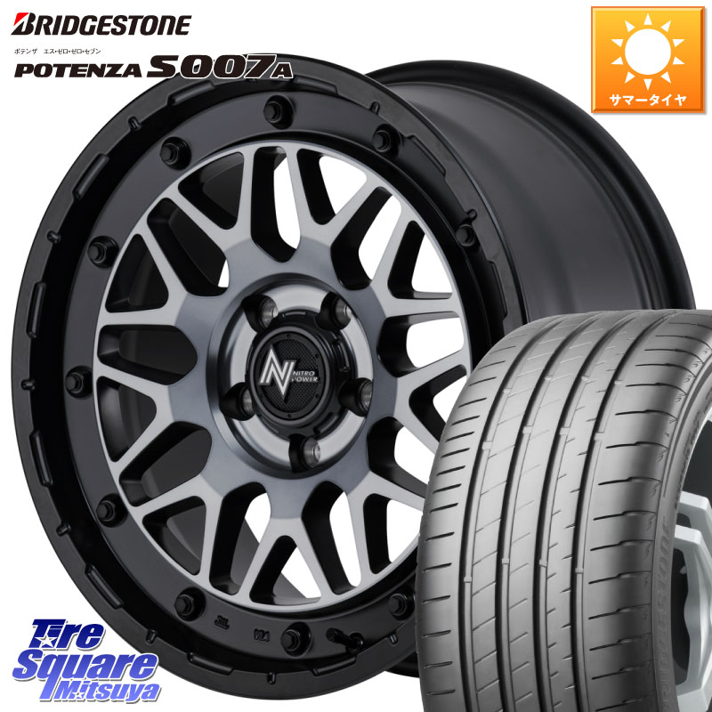 ブリヂストン POTENZA ポテンザ S007A 【正規品】 サマータイヤ 205/50R16MANARAY NITRO POWER ナイトロパワー M29 STINGER スティンガー ホイール 16インチ 16X7.0J 40 5穴 114.3|タイヤスクエアミツヤ