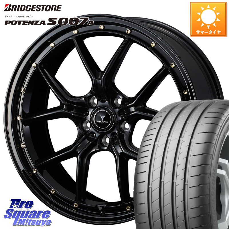 WEDS 41326 NOVARIS ASSETE S1 ホイール 19インチ ノヴァリス アセット 19 X 8.0J(VAB 4POT) +45 5穴 114.3 ブリヂストン POTENZA ポテンザ S007A 【正規品】 サマータイヤ 245/35R19 WRX STI アプライドA-C(ブレンボ4POTキャリパー)対応