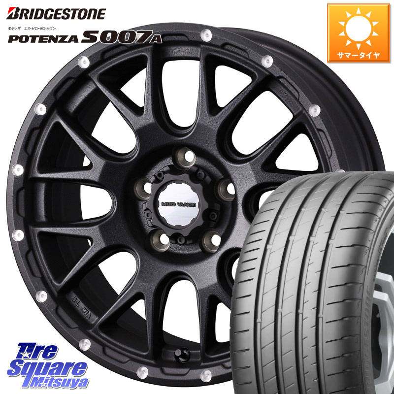 WEDS 41129 マッドヴァンス MUD VANCE 08 BK ホイール 16インチ 16 X 7.0J +35 5穴 114.3 ブリヂストン POTENZA S007A 在庫● 2025~2026年製【正規品】ポテンザ サマータイヤ 205/55R16 GRヤリスRSノーマルキャリパー 102,933円