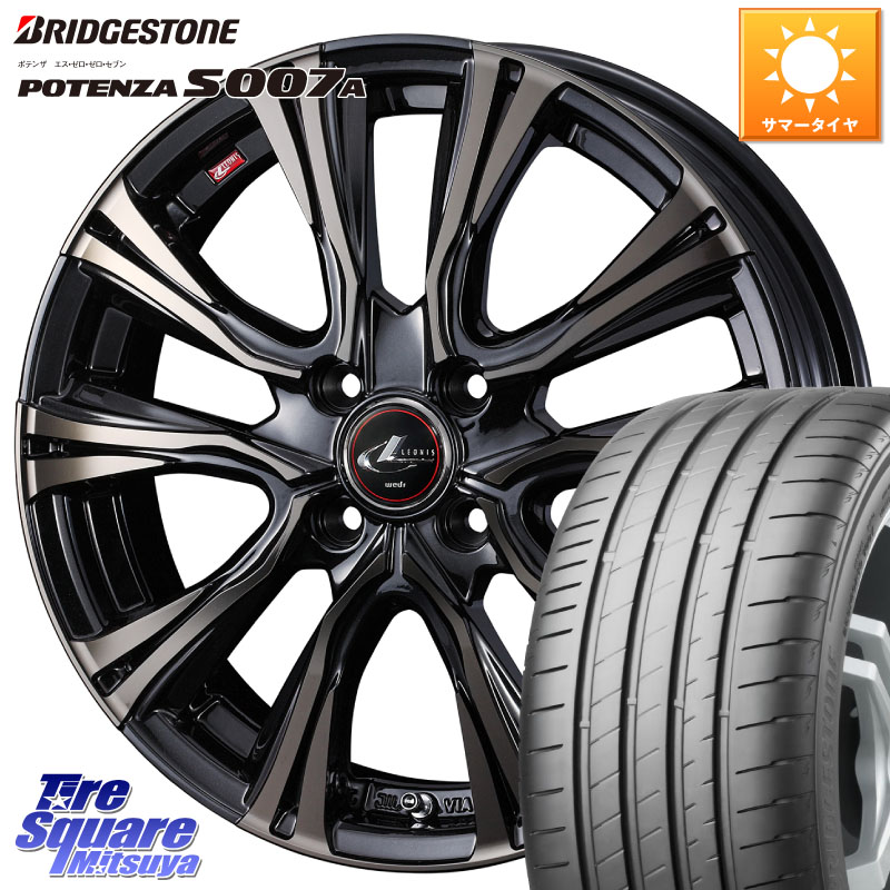 ブリヂストン POTENZA ポテンザ S007A 【正規品】 サマータイヤ 205/40R17WEDS 41237 LEONIS VR ウェッズ レオニス ホイール 17インチ 17X6.5J 42 4穴 100 E11ノート モビリオ/モビリオスパイク べリーサ｜タイヤスクエアミツヤ