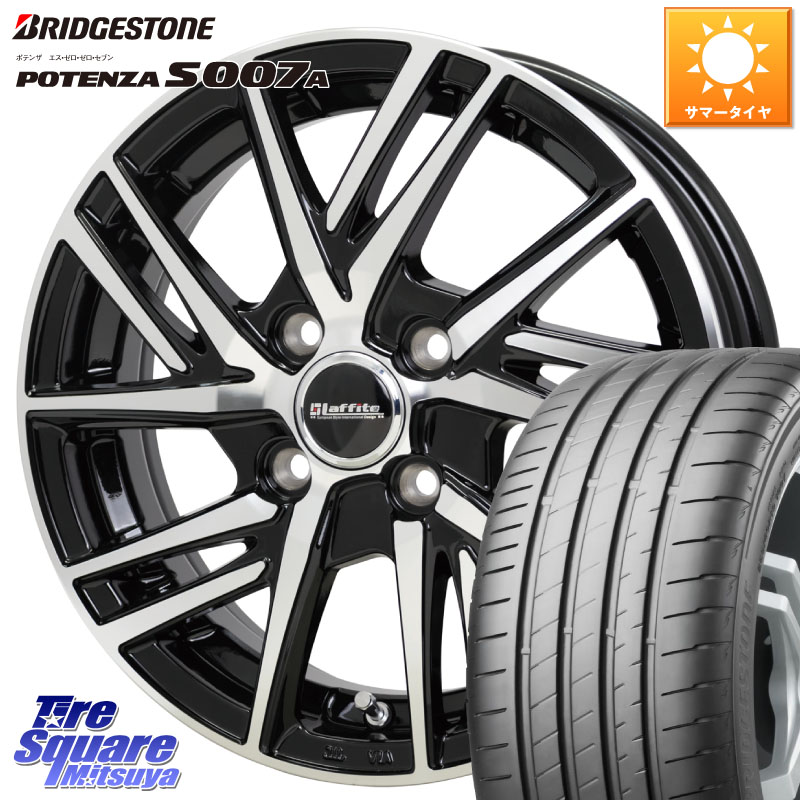 ブリヂストン POTENZA ポテンザ S007A 【正規品】 サマータイヤ 205/45R17HotStuff ラフィット LW06-2 LW-06-2 ホイール 17インチ 17X6.5J 45 4穴 100 ロードスター(ローダウン等) ロードスターRF キューブ CUBE 日産 アクア MAZDA2 マツダ2(デミオ) ヤリス カスタム前｜タイヤスクエアミツヤ