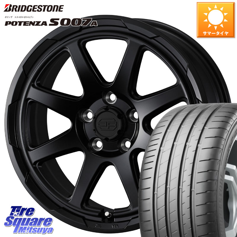 WEDS STADTBERGE BLK スタットベルク ホイール 17インチ 17 X 7.0J +38 5穴 114.3 ブリヂストン POTENZA ポテンザ S007A 【正規品】 サマータイヤ 225/45R17 GRヤリスRSノーマルキャリパー