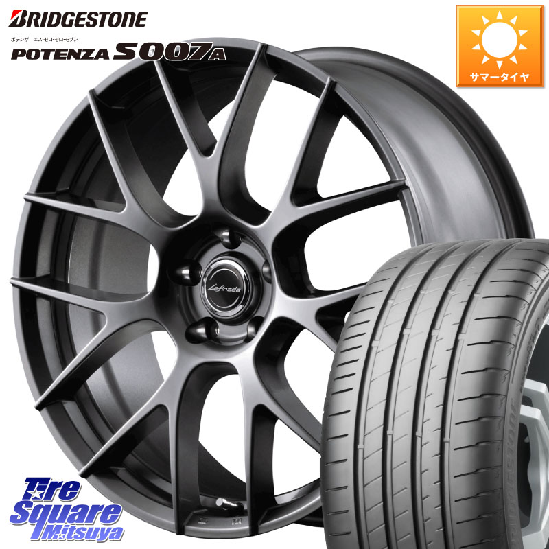 ブリヂストン POTENZA ポテンザ S007A 【正規品】 サマータイヤ 225/40R18MANARAY Lefinada MOTION3 平座仕様 トヨタ・レクサス専用 ホイール 18インチ MID 18X8.0J 42 5穴 114.3 GRヤリスRSノーマルキャリパー プリウスアルファ IS レクサス｜タイヤスクエアミツヤ
