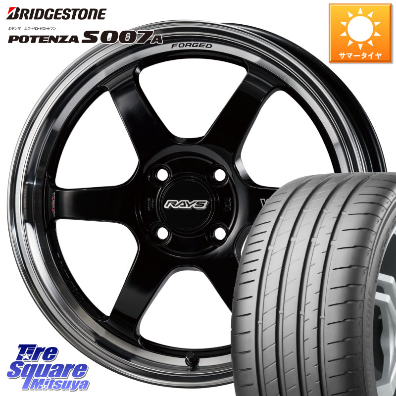 RAYS 【欠品次回11~12月】 VOLK RACING TE37 KCR PROGRESSIVE MODEL KCR ホイール 16インチ 16 X 6.0J +42 4穴 100 ブリヂストン POTENZA S007A 在庫● 2025~2026年製【正規品】ポテンザ サマータイヤ 205/55R16
