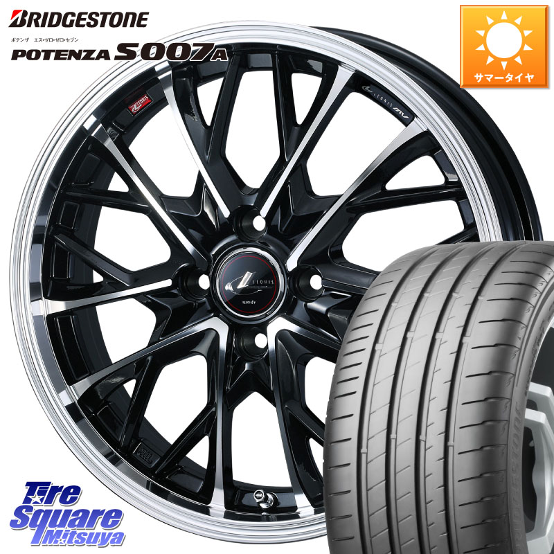 WEDS LEONIS MV レオニス MV ホイール 17インチ 17 X 6.5J +42 4穴 100 ブリヂストン POTENZA ポテンザ S007A 【正規品】 サマータイヤ 205/50R17 E13オーラ