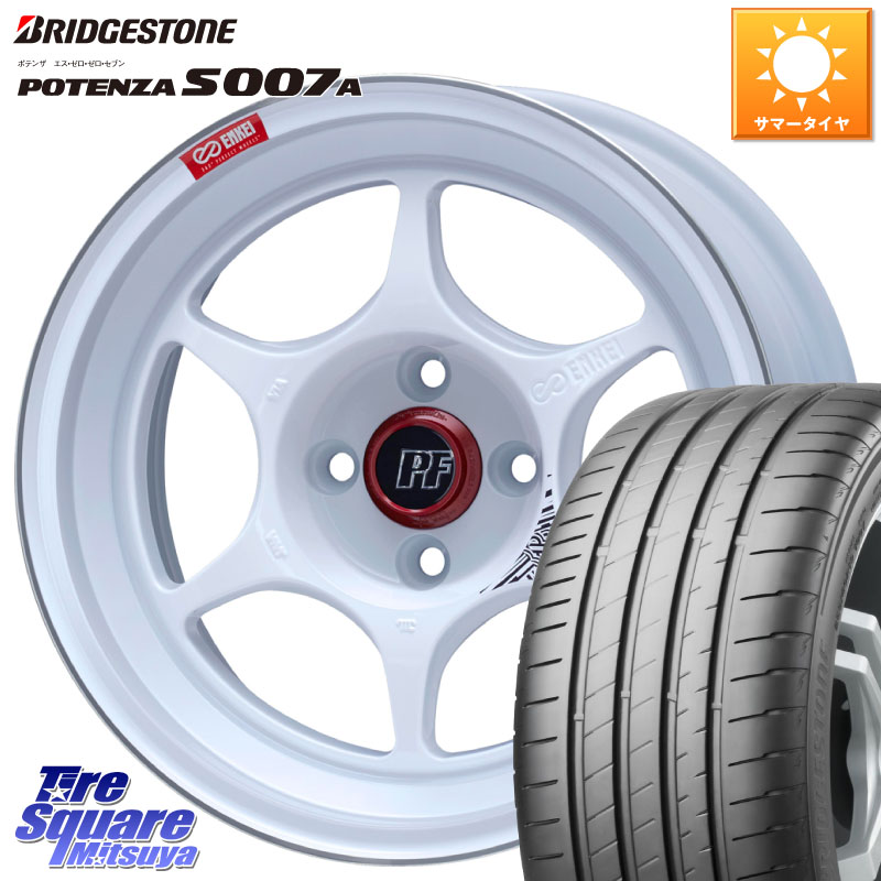 ブリヂストン POTENZA ポテンザ S007A 【正規品】 サマータイヤ 205/50R17ENKEI エンケイ PerformanceLine PF06 ホイール 17インチ 17X7.0J 45 4穴 100 E13オーラ|タイヤスクエアミツヤ