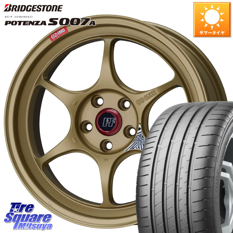 ENKEI エンケイ PerformanceLine PF06 ホイール 18インチ 18 X 8.0J +45 5穴 114.3 ブリヂストン POTENZA ポテンザ S007A 【正規品】 サマータイヤ 215/45R18 90系ノア ヴォクシー プリウスアルファ リーフ