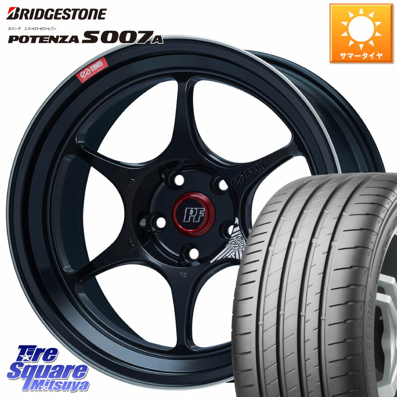 ENKEI エンケイ PerformanceLine PF06 BK ホイール 18インチ 18 X 7.5J +48 5穴 100 ブリヂストン POTENZA ポテンザ S007A 【正規品】 サマータイヤ 245/45R18