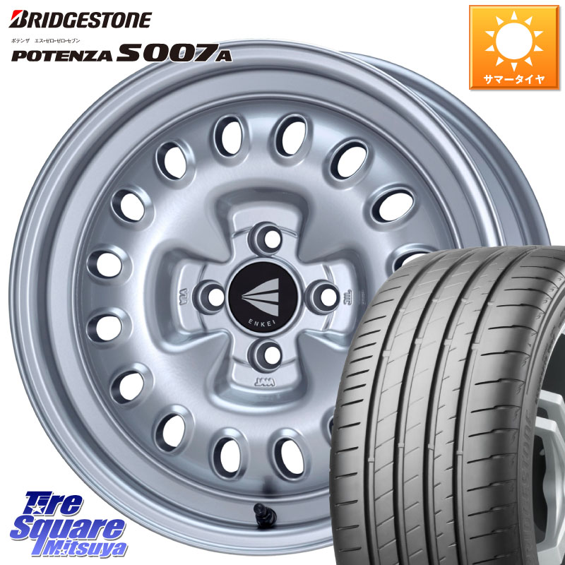 ENKEI Neo Classic Al'Vita ホイール 16インチ 16 X 7.0J +38 4穴 100 ブリヂストン POTENZA S007A 在庫● 2025~2026年製【正規品】ポテンザ サマータイヤ 205/55R16 E13オーラ