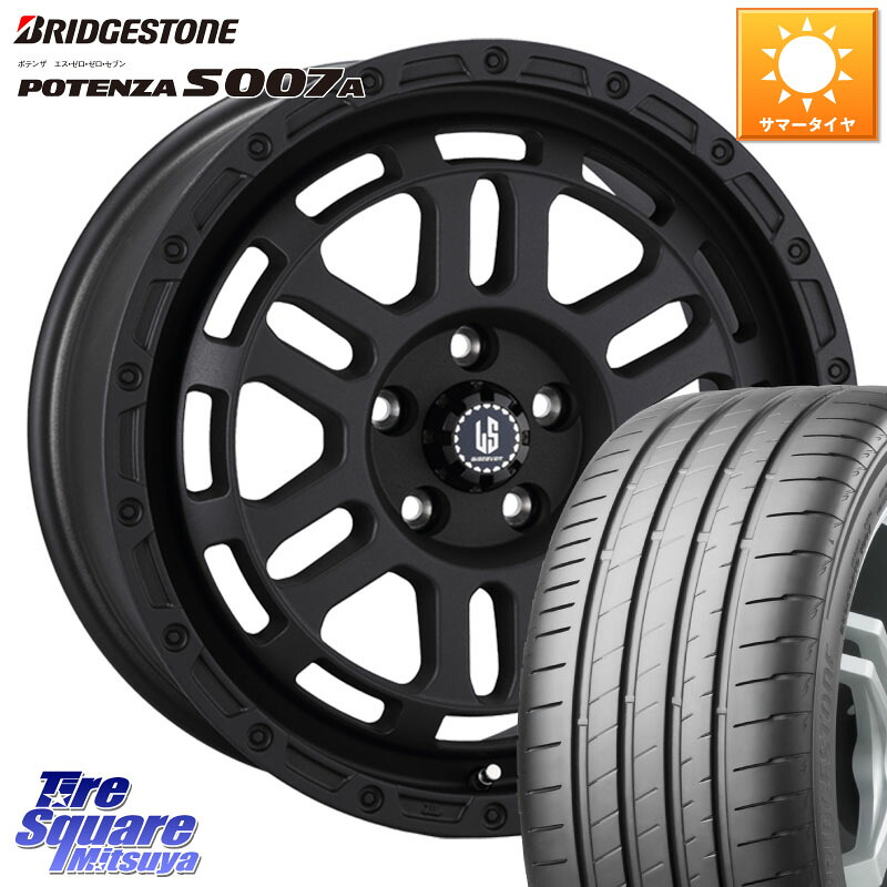 阿部商会 LA STRADA DISCOVER ホイール 17インチ 17 X 7.0J +38 5穴 114.3 ブリヂストン POTENZA ポテンザ S007A 【正規品】 サマータイヤ 205/55R17 90系ノア ヴォクシー RP6～8ステップワゴン