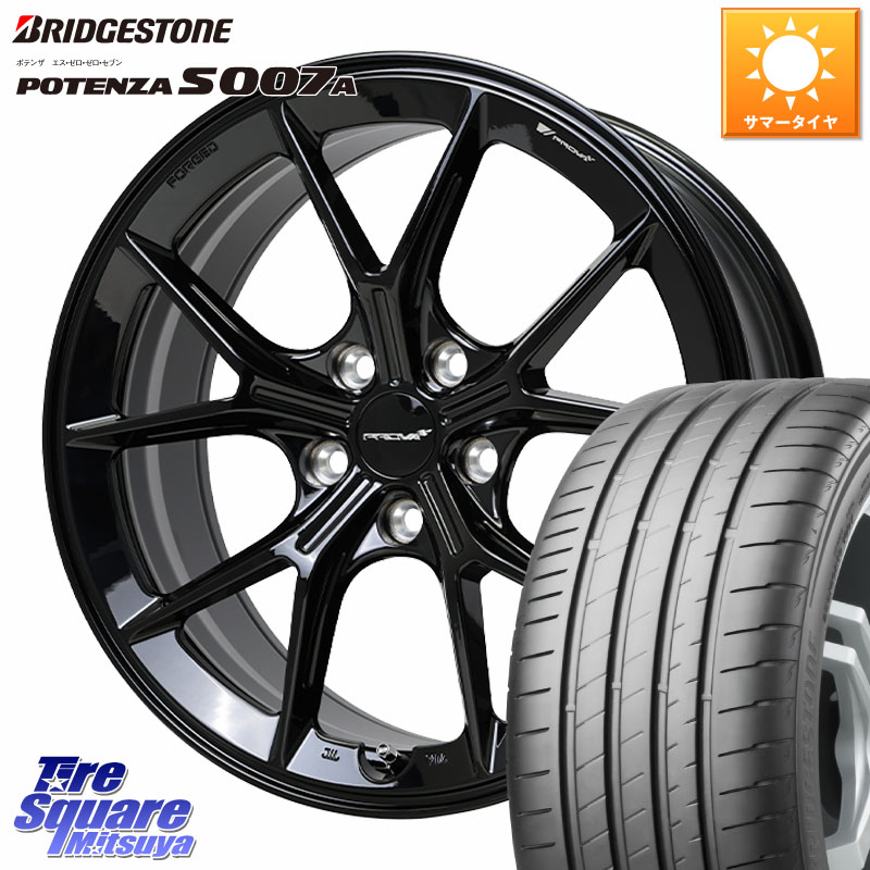 HotStuff PROVA RAFFINATO プローバ ラフィナート スバル車専用 鍛造ホイール 18インチ 18 X 8.5J(86 Brembo) +48 5穴 100 ブリヂストン POTENZA ポテンザ S007A 【正規品】 サマータイヤ 225/40R18 BRZ・86・GR86ブレンボキャリパー対応ローダウン車向けサイズ