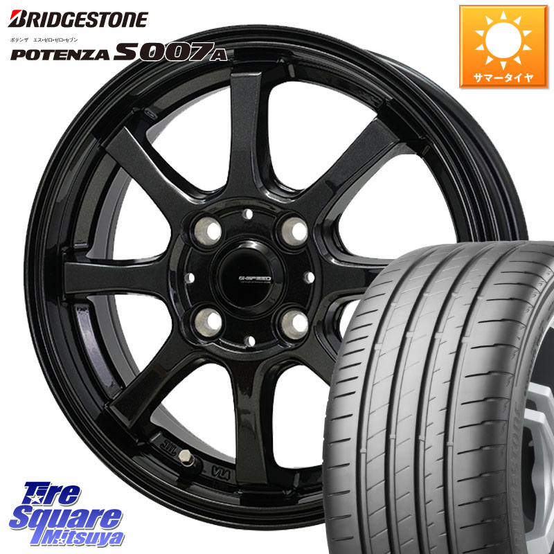 ブリヂストン POTENZA S007A 在庫● 2025~2026年製【正規品】ポテンザ サマータイヤ 205/55R16HotStuff G-SPEED G-08 ホイール 16インチ ジースピード 16X6.0J 45 4穴 100 E13オーラ アクア|タイヤスクエアミツヤ