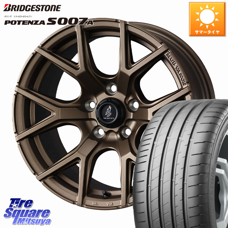 WEDS MUDVANCE SD ホイール 16インチ マッドヴァンス 16 X 7.0J +35 5穴 114.3 ブリヂストン POTENZA S007A 在庫● 2025~2026年製【正規品】ポテンザ サマータイヤ 205/55R16 GRヤリスRSノーマルキャリパー