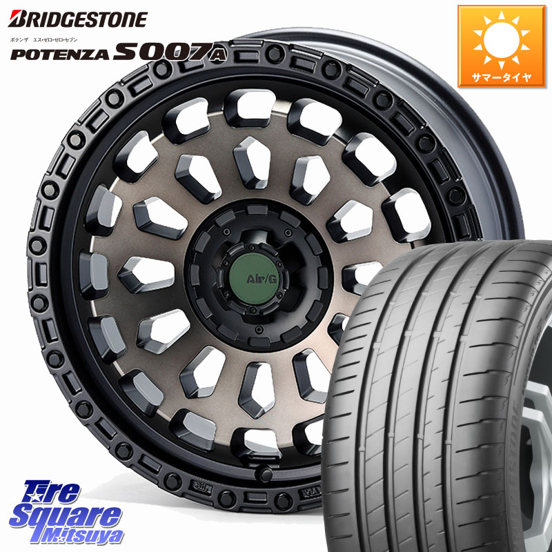 4X4エンジニアリング Air/G VULCAN GHOST ホイール 17インチ 17 X 7.0J +35 5穴 114.3 ブリヂストン POTENZA ポテンザ S007A 【正規品】 サマータイヤ 215/55R17
