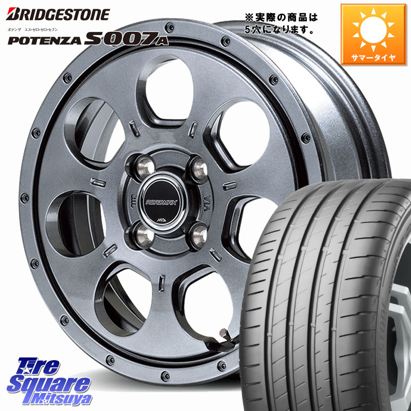 MANARAY MID ROADMAX MUD AGENT ホイール 16インチ◇参考画像 16 X 7.0J +40 5穴 114.3 ブリヂストン POTENZA ポテンザ S007A 【正規品】 サマータイヤ 205/50R16