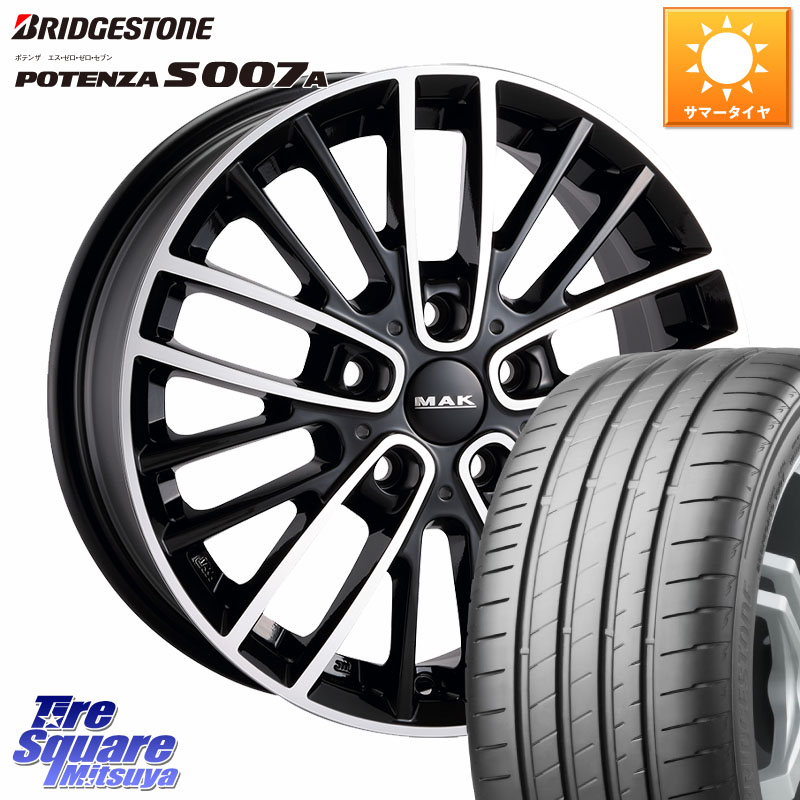阿部商会 MAK CHELSE ホイール 18インチ 18 X 7.5J(MINI F60) +50 5穴 112 ブリヂストン POTENZA ポテンザ S007A 【正規品】 サマータイヤ 225/50R18 MINI ミニ クロスオーバー F60