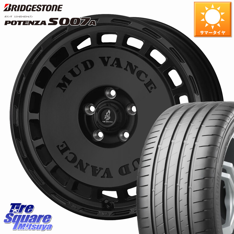 ブリヂストン POTENZA ポテンザ S007A 【正規品】 サマータイヤ 225/45R18WEDS MUD VANCE DX ホイール 18インチ マッドヴァンスDX 18X7.5J 35 5穴 114.3 ステージア 日産 マークXジオ HS レクサス インサイト|タイヤスクエアミツヤ