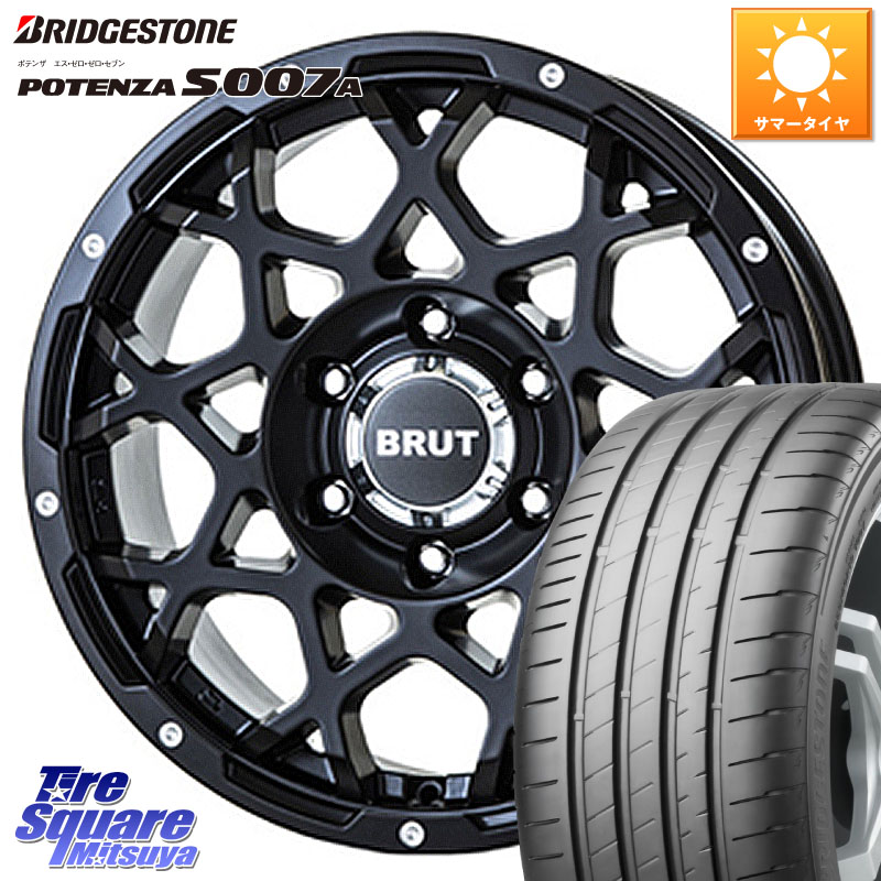 BRUT ブルート BR-55 BR55 ミルドサテンブラック ホイール 18インチ 18 X 8.0J +40 5穴 114.3 ブリヂストン POTENZA ポテンザ S007A 【正規品】 サマータイヤ 235/40R18
